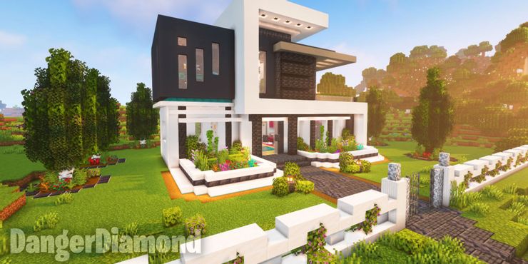 14 потрясающих идей современного дизайна дома в Minecraft - Minecraftz