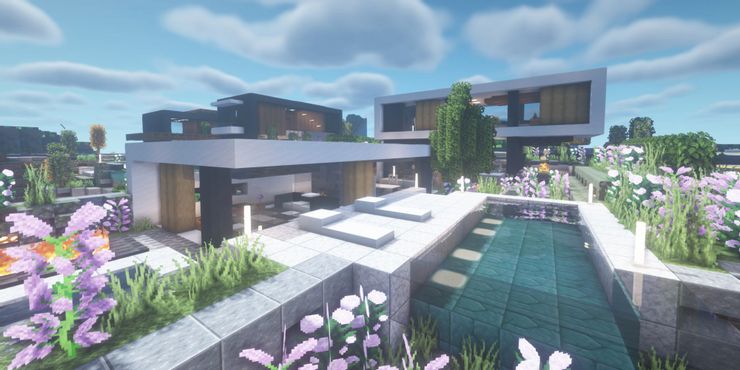 14 потрясающих идей современного дизайна дома в Minecraft - Minecraftz