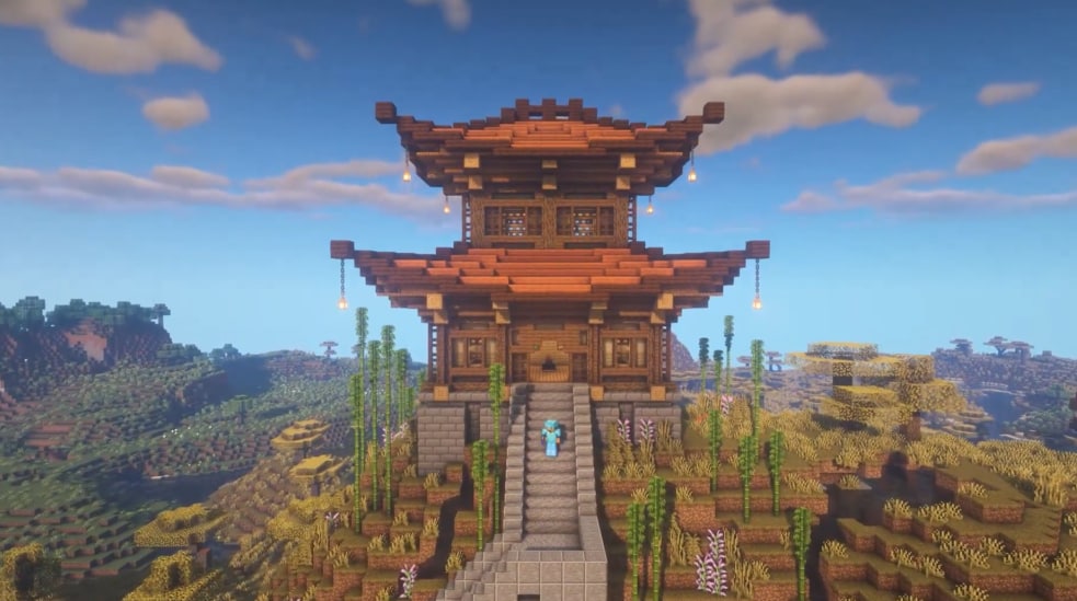 Build a temple. Храм Японии в майнкрафт. Храм Хакурей Minecraft. Синтоистский храм майнкрафт. Тибетский храм майнкрафт.