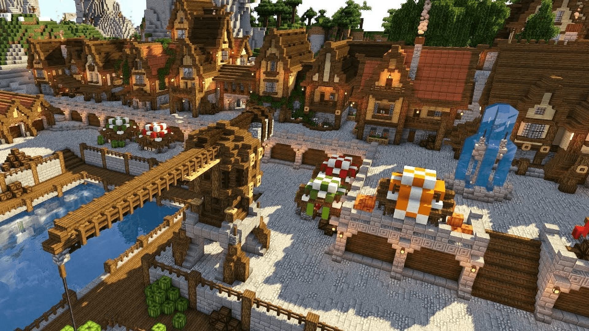Record For Building A:Medieval City In:Minecraft Pe