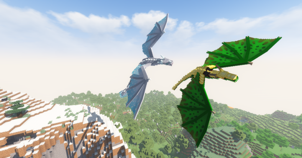 Ice and fire dragons mod minecraft gameplay screenshot