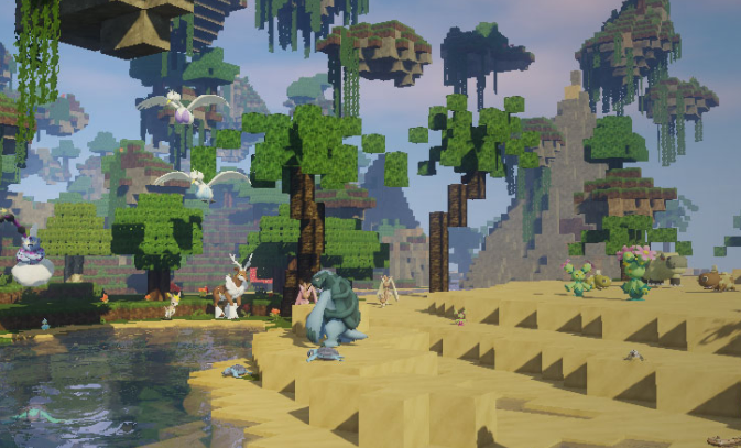 Pixelmon mod minecraft gameplay screenshot