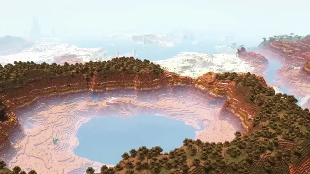 Minecraft best seeds badlands lake.jpg