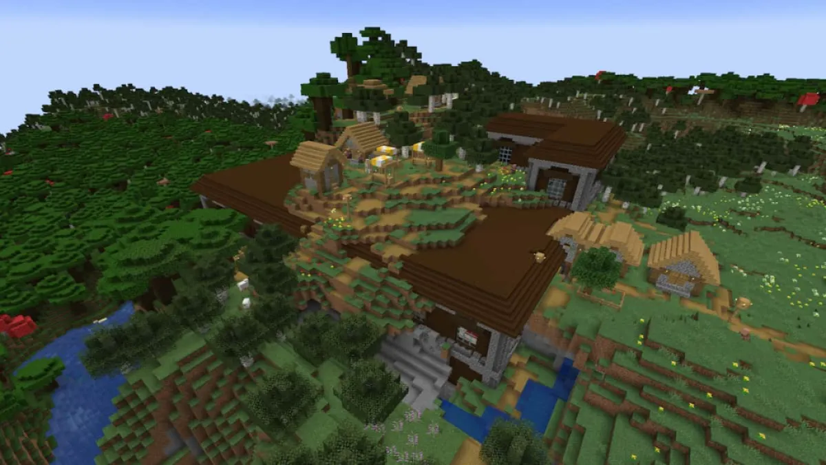 Minecraft best seeds village on mansion.jpg