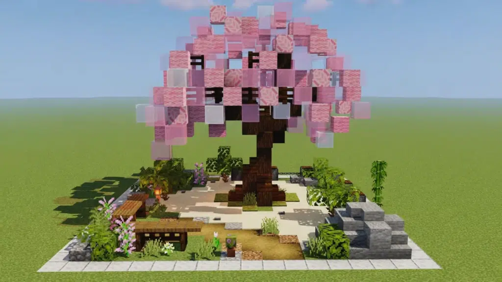 How to build a cherry blossom tree minecraft tutorial 0 3 screenshot