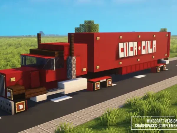 How to build a coca cola truck in minecraft 0 1 screenshot 860x484