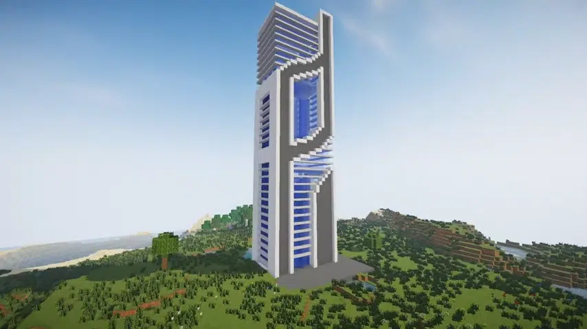 How to build a modern skyscraper in minecraft full tutorial 0 5