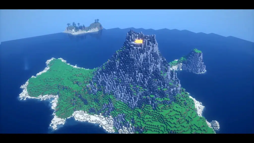 Minecraft volcano minecraft timelapse 1 41 screenshot 1024x576 png