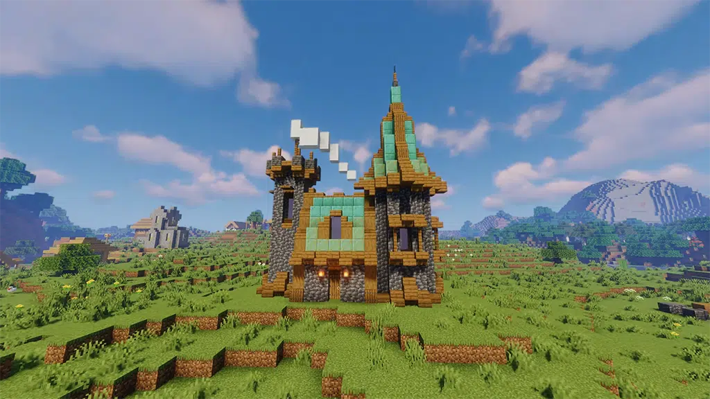 Small copper roof minecraft castle 1.18.png