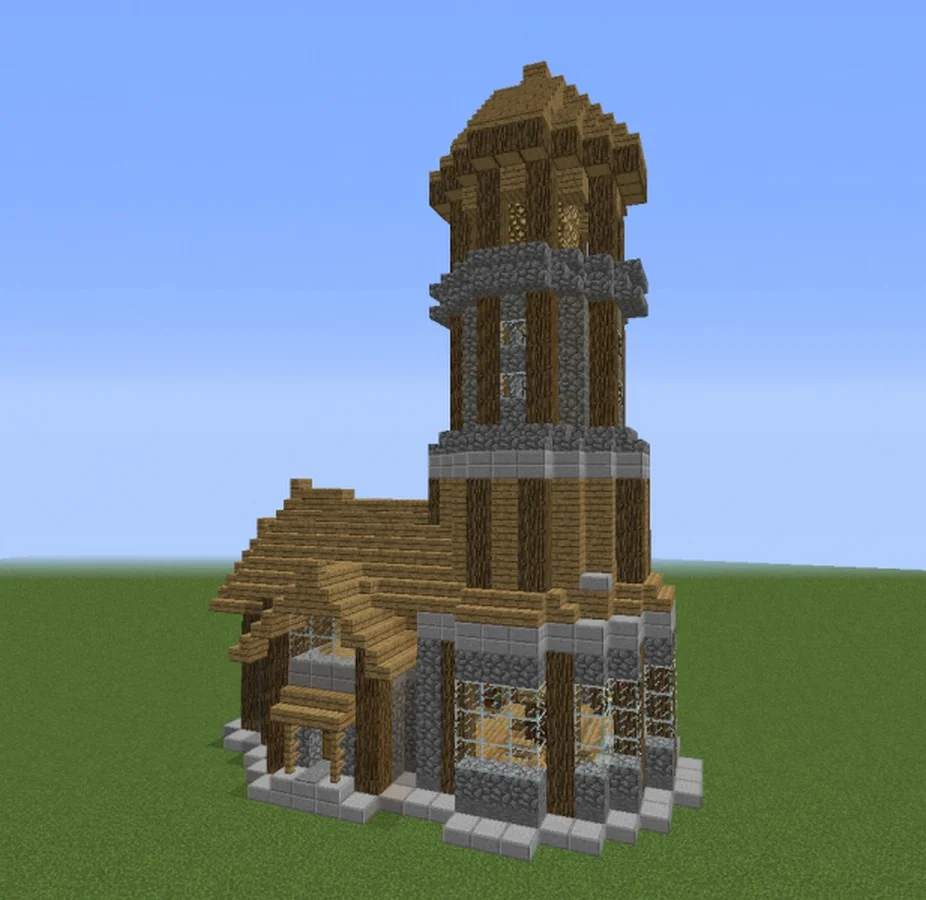 Medieval lighthouse detailed