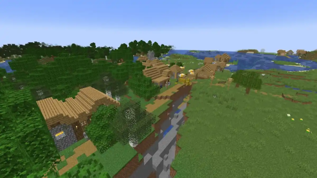 Minecraft lazy people seeds flooded village.jpg