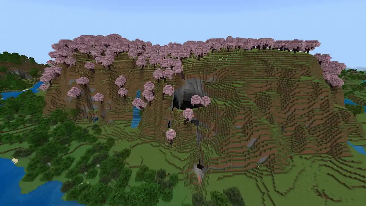 Minecraft lazy people seeds hollow cherry hill.jpg