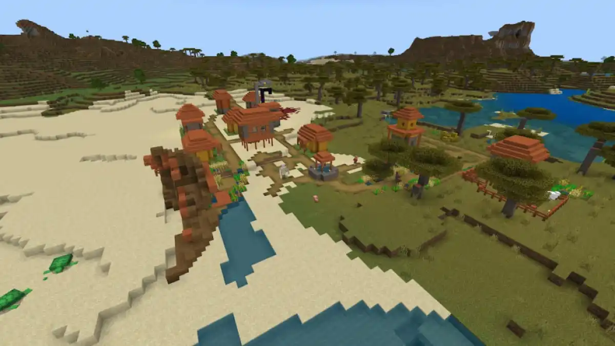 Minecraft lazy people seeds savanna beach.jpg