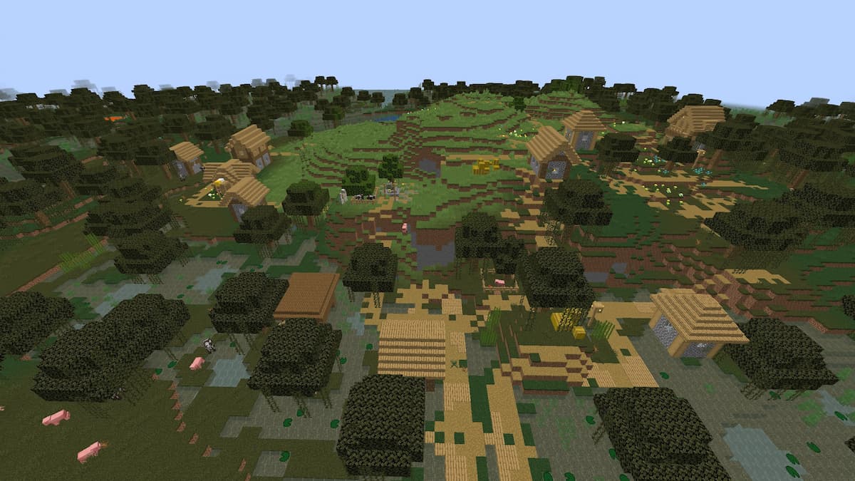 Minecraft 1.20.1 seeds swamp village imposter.jpg