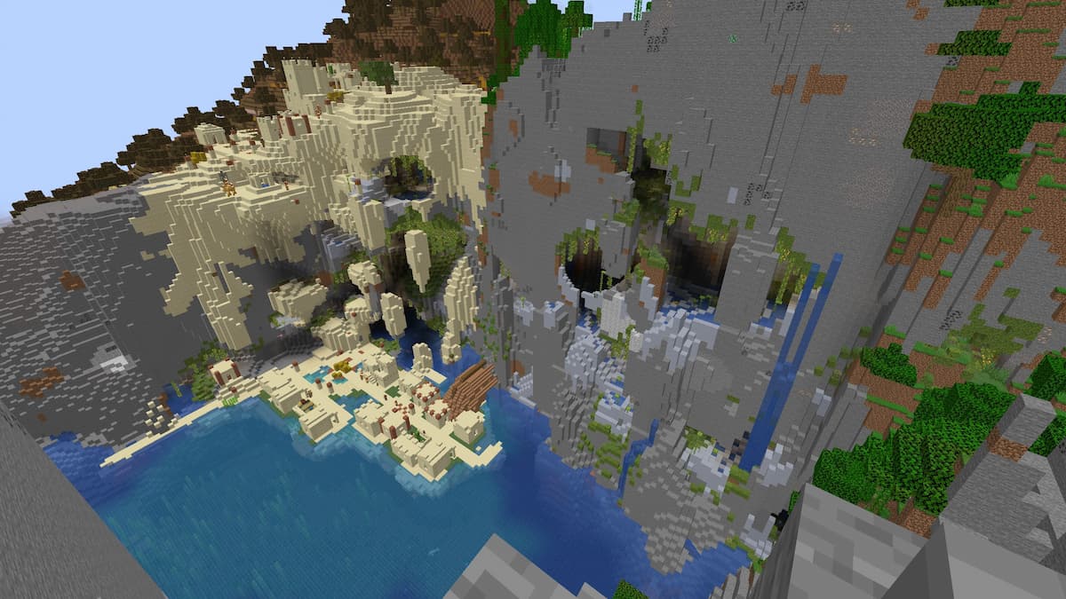 Minecraft 1.20.2 seeds lush pirate cove.jpg