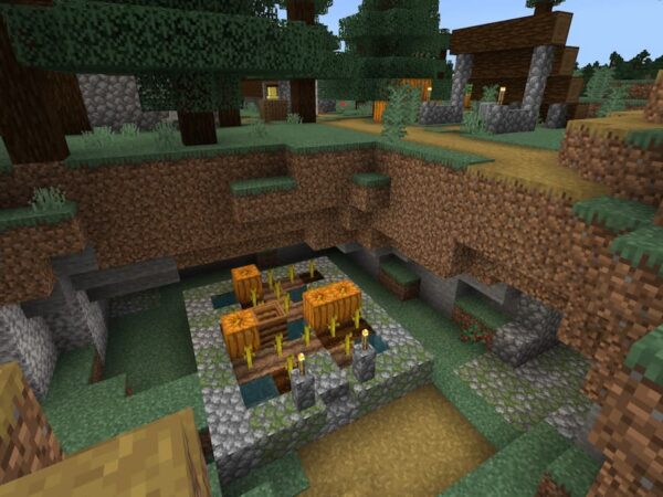 Minecraft luckiest seeds double dungeon village.jpg