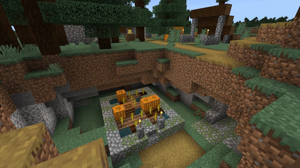 Minecraft luckiest seeds double dungeon village.jpg