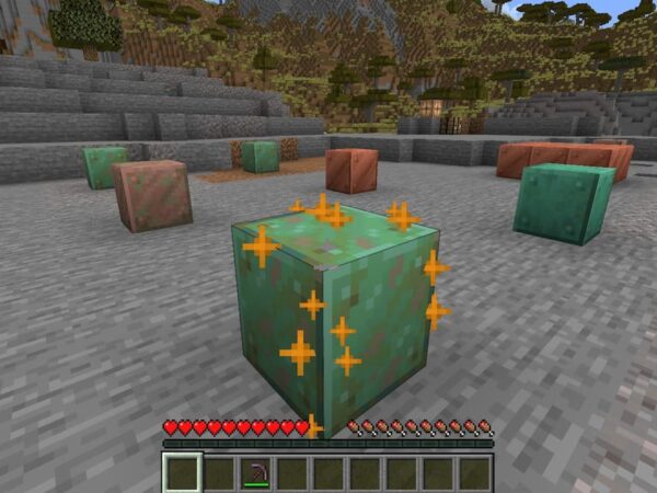 Minecraft oxidize copper waxing on placed block.jpg